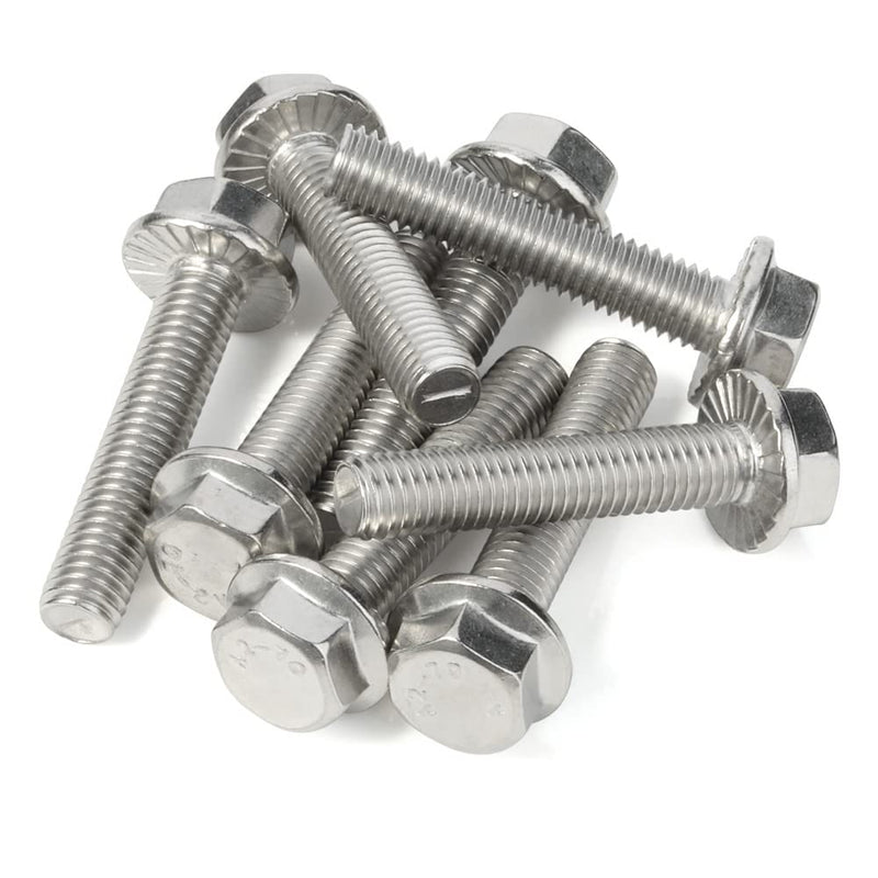  [AUSTRALIA] - M8-1.25 x 30mm Flanged Hex Head Bolts Flange Hexagon Screws, Stainless Steel 18-8 (304), Plain Finish, DIN 6921, 15 PCS M8 x 30mm (15 PCS)