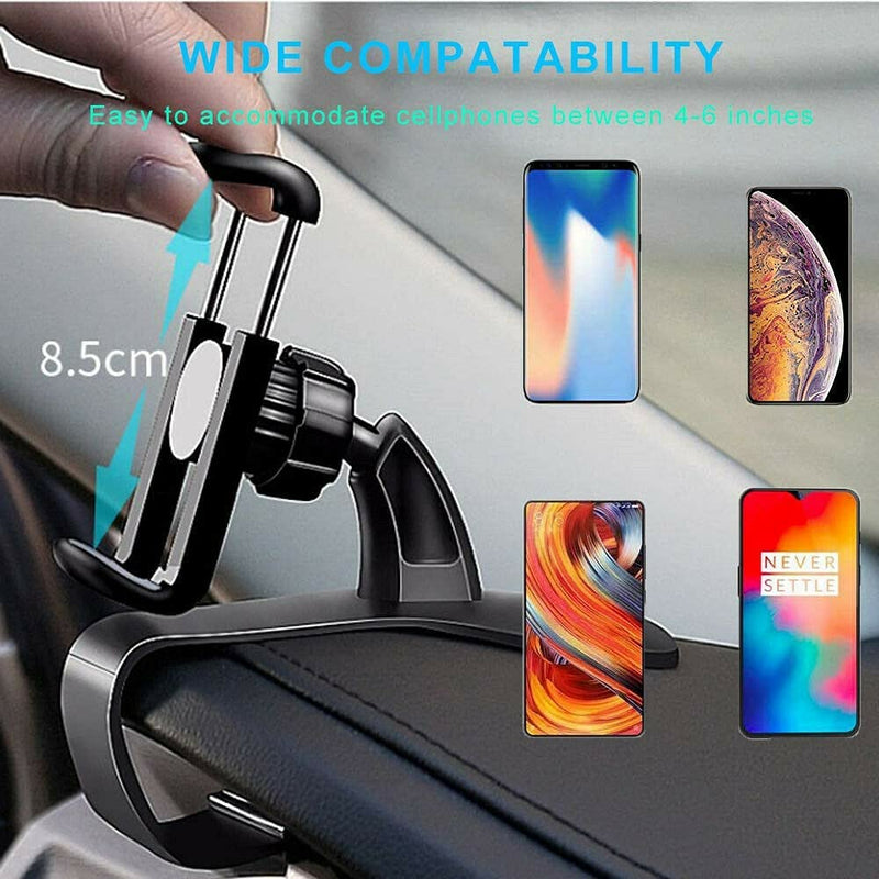  [AUSTRALIA] - YOVECATHOU Universal Cell Phone GPS Car Dashboard Mount Holder Stand HUD Ven Clip on Cradle 360° Rotation Smartphone Car Air Vent Mount Holder