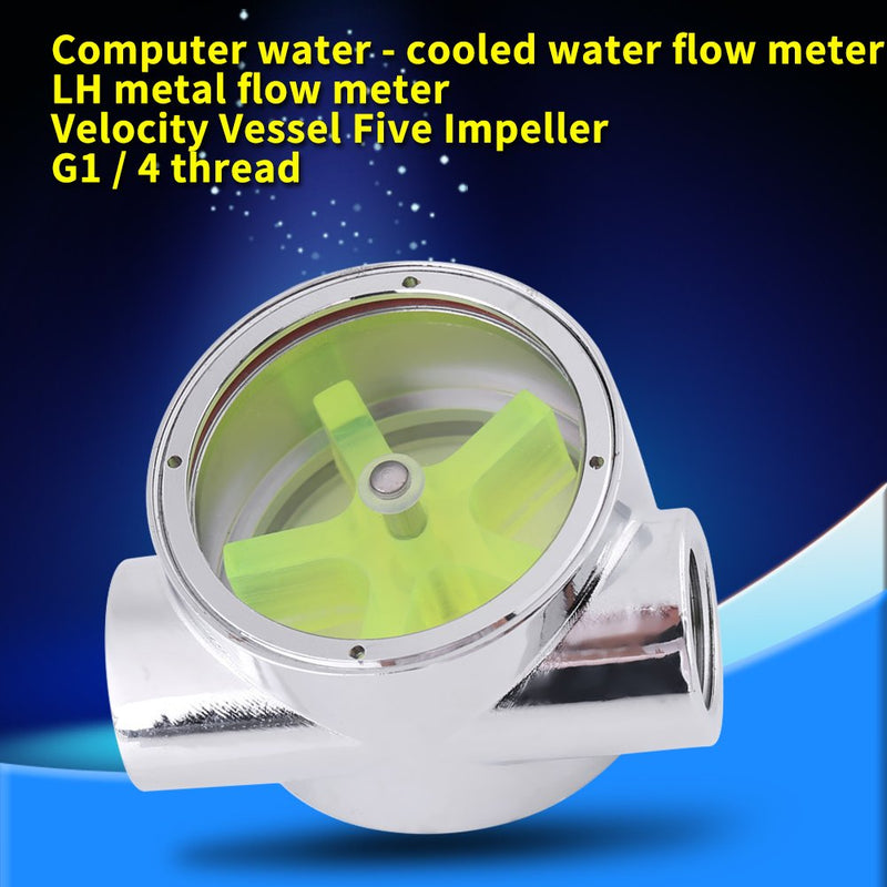  [AUSTRALIA] - SANON Flow Meter Indicator, Tungsten Alloy G1/4 Standard Female to Female Thread Computer Water Cooling Flow Indicator