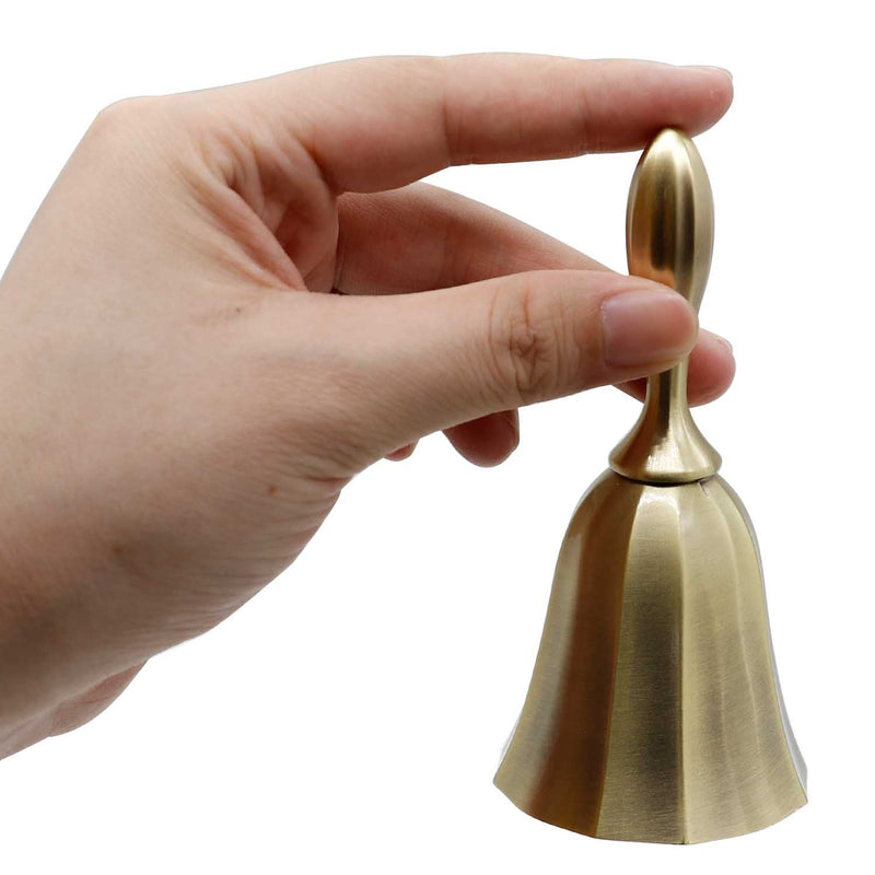  [AUSTRALIA] - AVESON Hand Bell, Metal Loud Call Bell Alarm Hand Held Service Call Bell Desktop Bell Tea Dinner Bell Game Bell, Christams Bell, Bronze