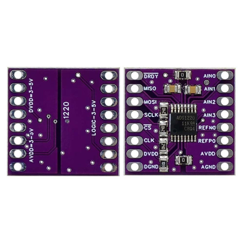  [AUSTRALIA] - ADC module, DC 3V-5V ADS1220 24Bit ADC Module SPI AD Converter Analog to Digital Signal Convert Module