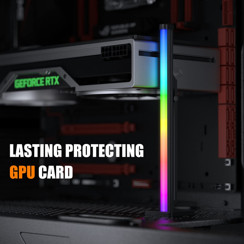 [AUSTRALIA] - upHere Colorful GPU Support Bracket Auto Rainbow GPU Holder Graphics Card Video Card Holder,Video Card Sag Holder/Holster Bracket GH04BKCF