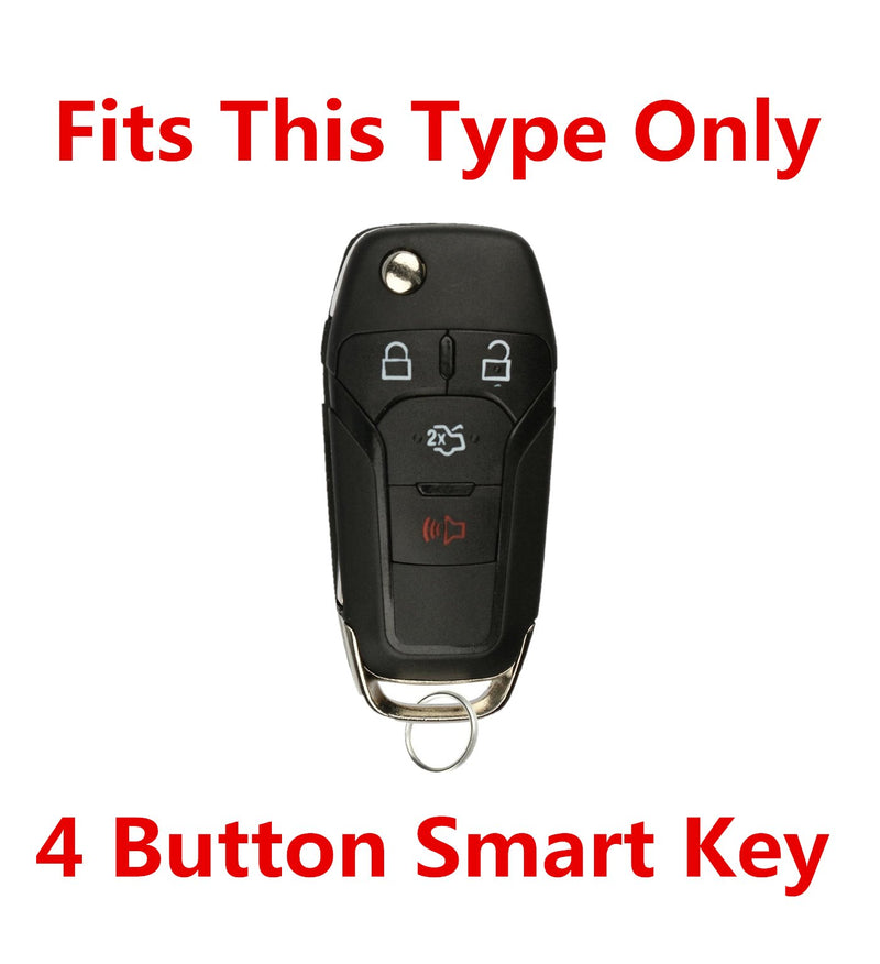  [AUSTRALIA] - Rpkey Silicone Keyless Entry Remote Control Key Fob Cover Case protector For 2013 2014 2015 2016 Ford Fusion N5F-A08TAA 164-R7986 3248-A08TAA