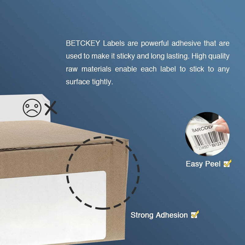  [AUSTRALIA] - BETCKEY - Compatible with Brother DK-1203 (2/3" x 3-7/16", Removable) File Folder Labels, Compatible for Brother Desktop Label Printers [1 Roll, 300 Labels, Removable] 1203 [2/3" x 3-7/16"]