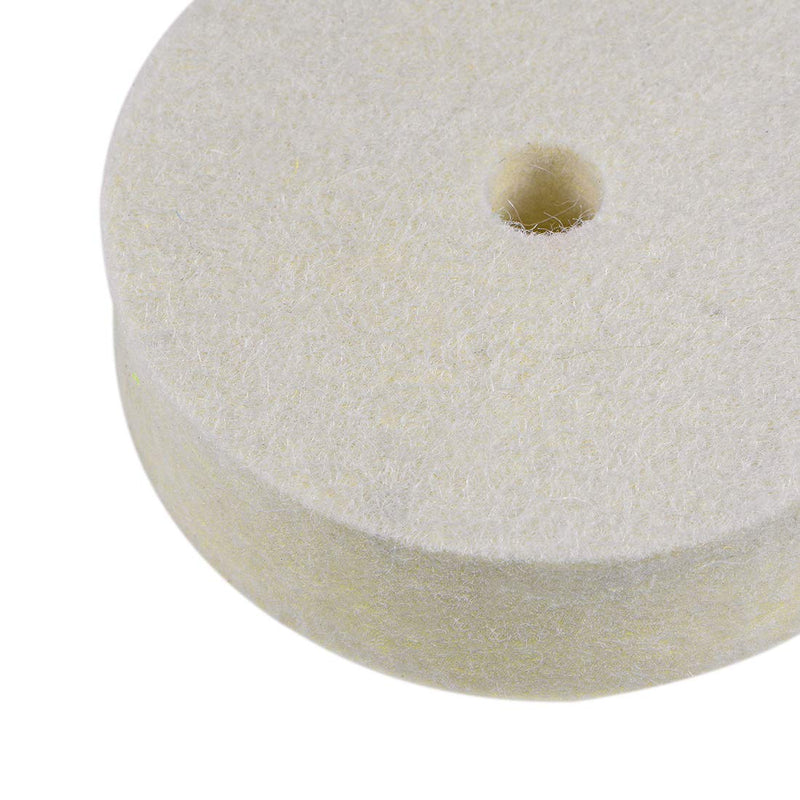  [AUSTRALIA] - uxcell 3-Inch Compressed Wool Polishing Wheel Round Buffing Pads 2 Pcs