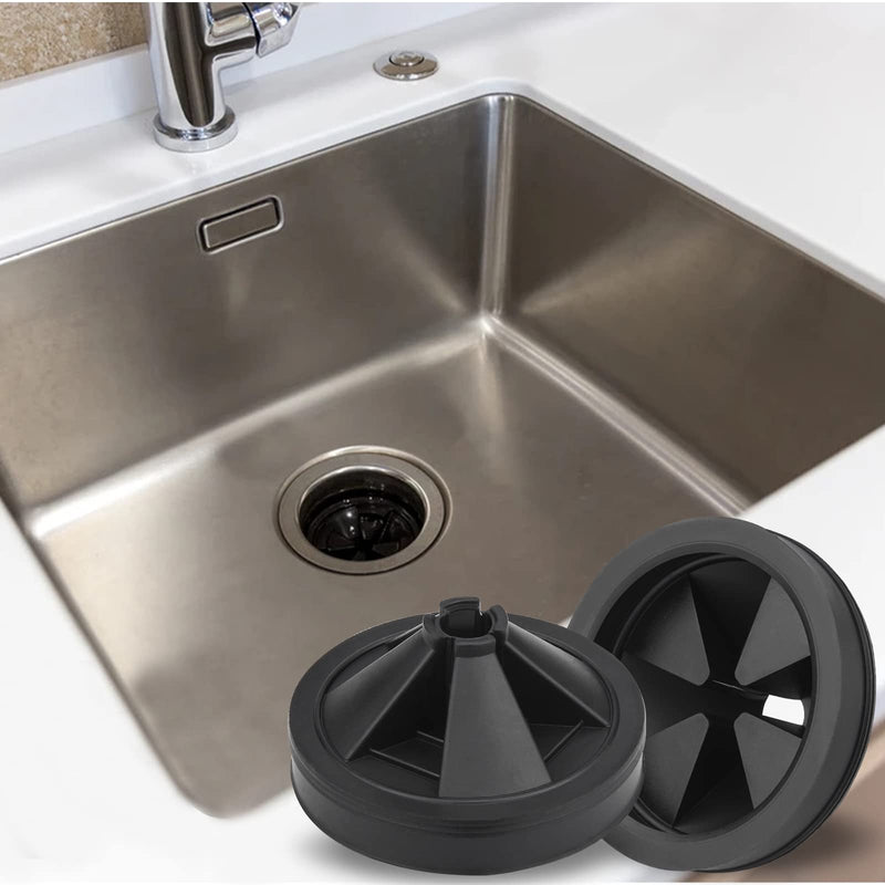  [AUSTRALIA] - Garbage Disposal Splash Guards, 2-Pack 3 1/8" Sink Baffle Food Waste Disposer Drain Splash Guard Collar Quiet Collar Cover EPDM Rubber Drain Plugs Insert Parts for Waste King, Whirlaway, GE Disposer