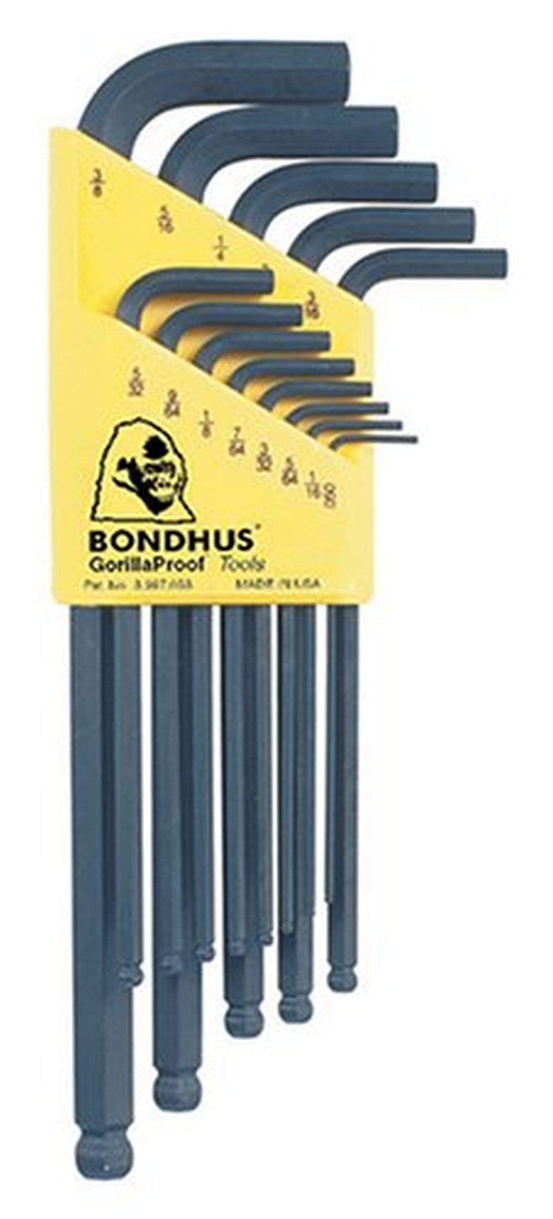  [AUSTRALIA] - Bondhus 10937 Set of 13 Balldriver L-wrenches, sizes .050-3/8-Inch