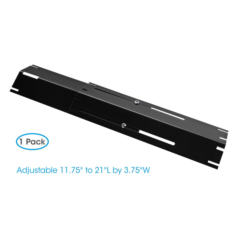 Unicook Porcelain Steel Heat Plate, Extends from 11.75" up to 21" L, Pack of 1, Grill Replacement Parts, Heavy Duty Adjustable Heat Shield, Heat Tent, Burner Cover, Flame Tamer for Barbecue Gas Grill - LeoForward Australia