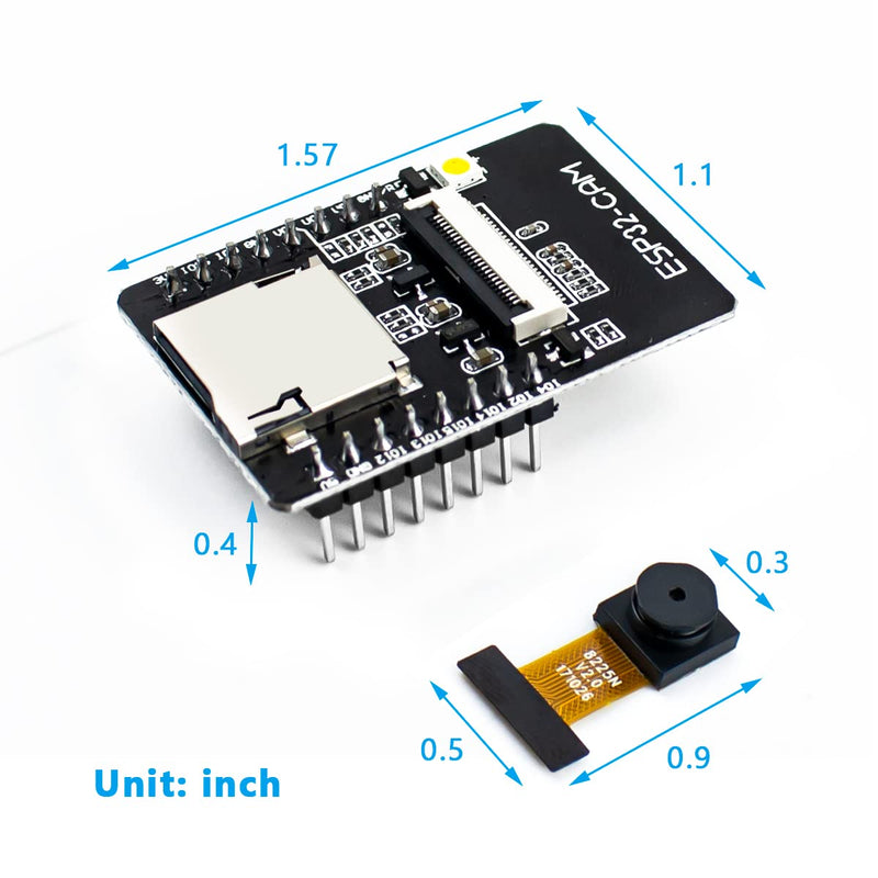  [AUSTRALIA] - Hosyond 2Pcs ESP32-CAM Wireless Development Board with Camera Module OV2640 Compatible with Arduino
