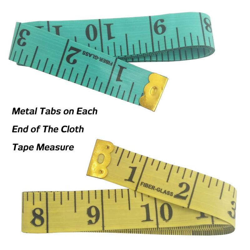  [AUSTRALIA] - Set of 10 Soft Tape Measure and Handy Seam Stitch Ripper, SourceTon 6 Colors Flexible Ruler Tape Measure 60"150cm & 4 Pieces Seam Ripper Stitch Thread Unpicker