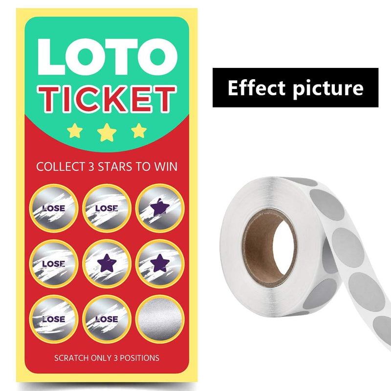 YOTINO 1000 Pcs Scratch Off Labels Sticker, 1" Silver Round Self Stick Scratch-Off Label for Wedding Games, Fundraisers, Promotions, Party & Game Favors - LeoForward Australia