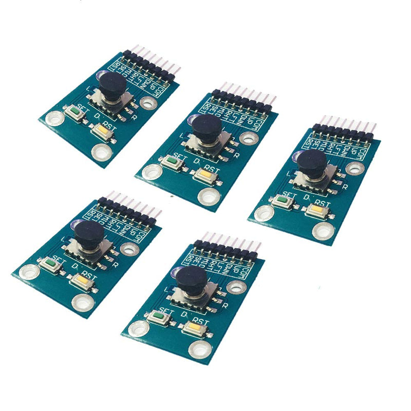  [AUSTRALIA] - KOOBOOK 5Pcs 5-Channel Five Direction Navigation Button Module 5D Rocker Joystick Independent Keyboard for Arduino MCU