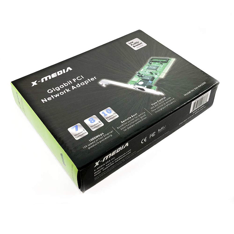  [AUSTRALIA] - X-MEDIA XM-NA3500 1-Port PCI 10/100/1000Mbps Gigabit Ethernet PCI Network Card / Network Adapter, Realtek RTL8169SC Chipset, Windows 10 & Linux Supported