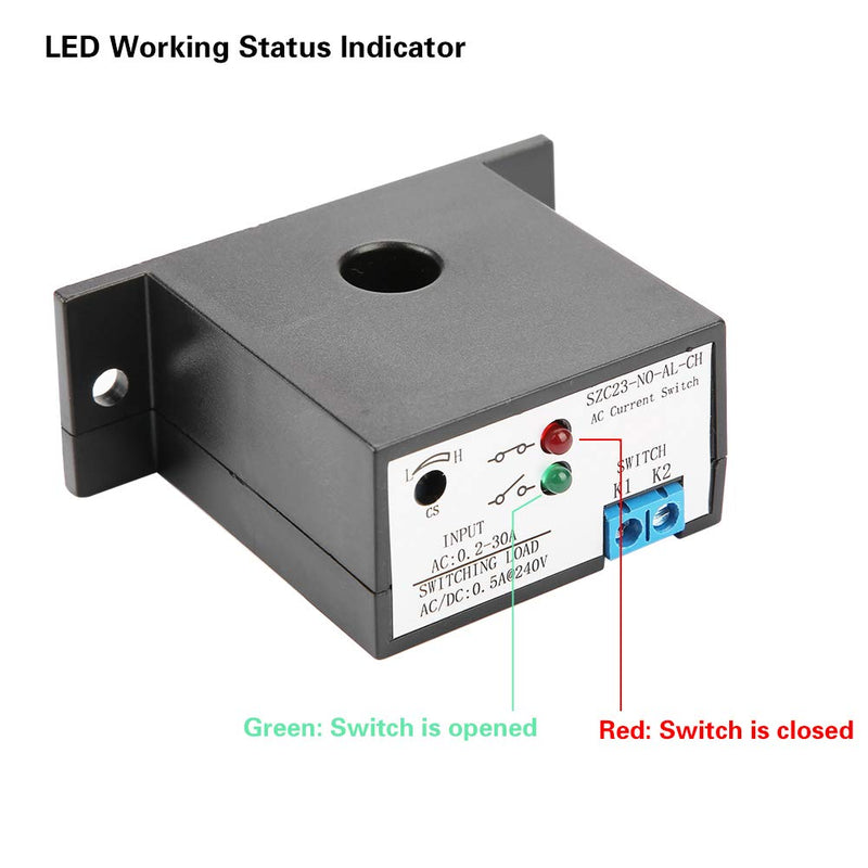  [AUSTRALIA] - Current measuring switch AC 0.2A-30A normally open current detection switch adjustable