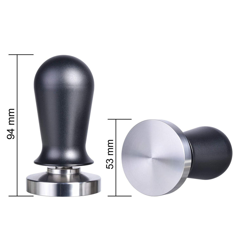  [AUSTRALIA] - 53mm Calibrated Espresso Tamper, MATOW Calibrated Coffee Tamper with Spring Loaded Anodized Aluminum Handle Stainless Steel Flat Base, Professional Espresso Hand Tamper(Aluminum Handle, 53mm Tamper)