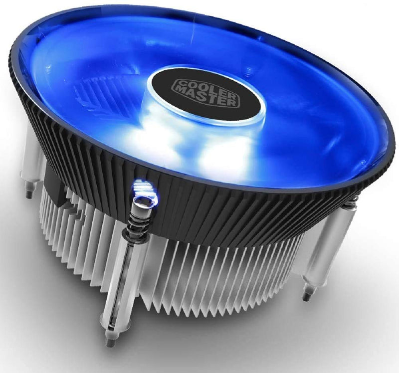  [AUSTRALIA] - Cooler Master i70C Copper Core CPU Cooler 12cm LED Blue Light Quiet Cooling Fan for Intel 1156 1155 1151 1150 CPU Radiator 120mm PC Fan.