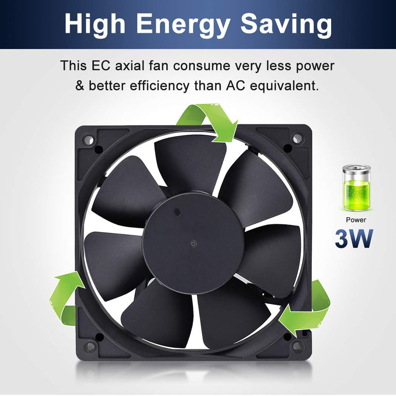  [AUSTRALIA] - Wathai EC 120mm x 25mm Ball DIY Cooling Ventilation Exhaust Fan 110V 115V 120V 220V 240V AC Axial Case Fan 120x25mm