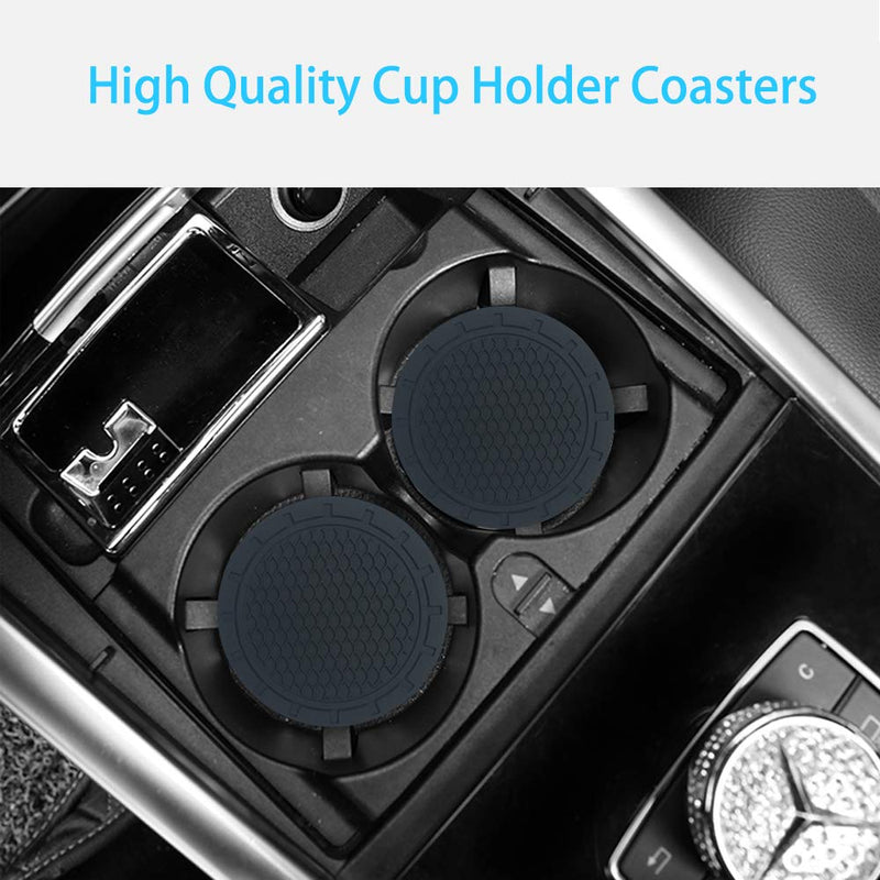  [AUSTRALIA] - BukNikis Car Cup Holder Coasters, Car Interior Accessories 2.75 inch Anti Slip Silicone Cup Mats -Universal (Pack of 4)