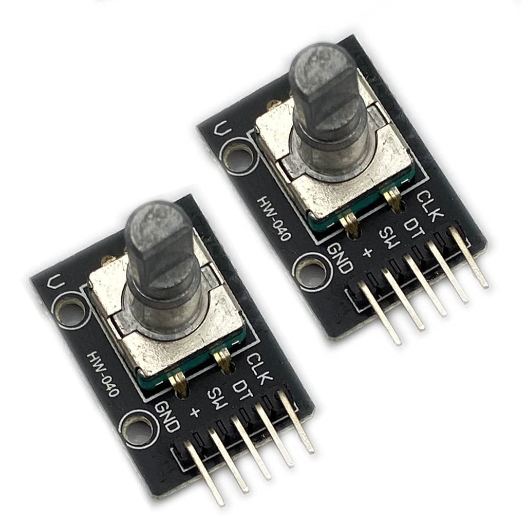  [AUSTRALIA] - Kiro&Seeu 2PCS KY-040 Rotary Encoder Module Brick Sensor Development Board Compatible with Ar-duino Raspberry Pi SMT32 Development Board EMD-2P