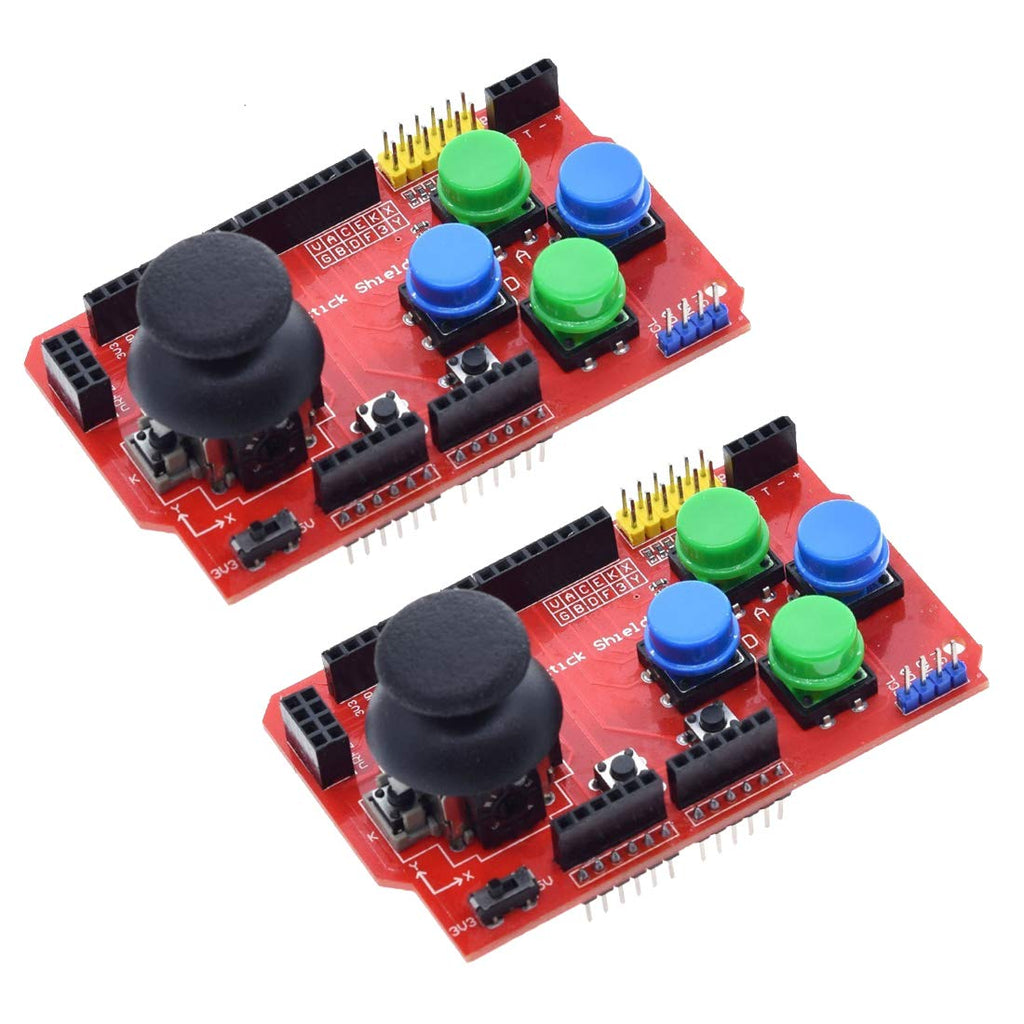  [AUSTRALIA] - HiLetgo 2pcs Gamepad Joystick Shield for Arduino Expansion Board Analog Keyboard and Mouse Function