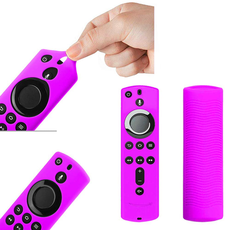 [3 Pack] Silicone Cover Case for TV Stick 4K / TV (3rd Gen) Compatible with All-New 2nd Gen Remote Control (Red Blue and Purple) - LeoForward Australia