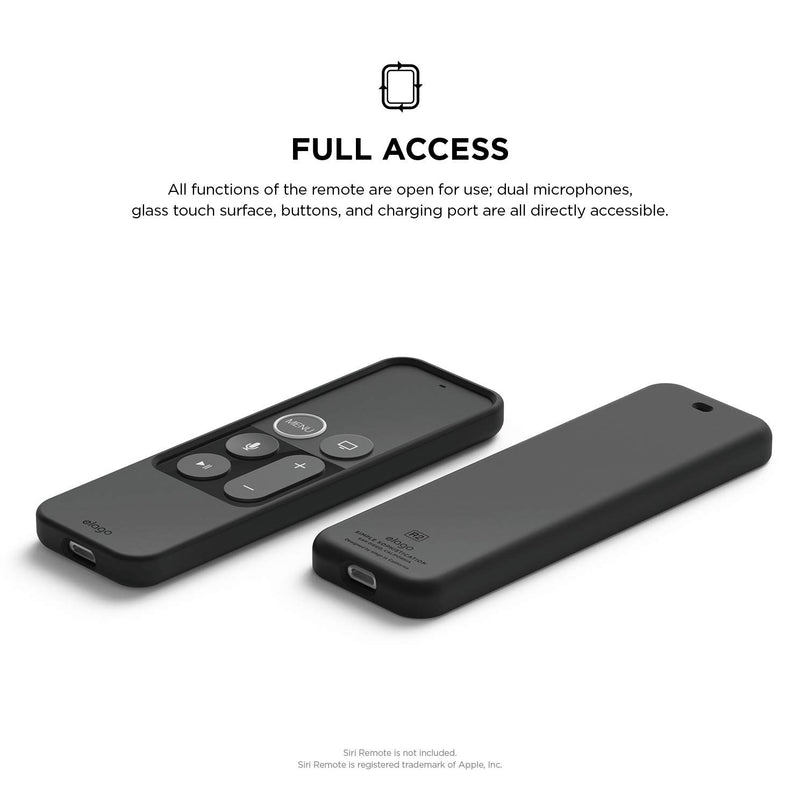 elago R2 Slim Case Compatible with Apple TV Siri Remote 1st Generation (Black) - Slim Design, Scratch-Free Silicone, Shock Absorption, Full Access Black - LeoForward Australia