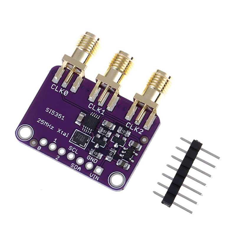  [AUSTRALIA] - HiLetgo Si5351A I2C 25MHZ I2C High Frequency Signal Generator Breakout Board Square Wave Frequency Generator Signal Generator 8KHz to 160MHz 3-5VDC for Arduino