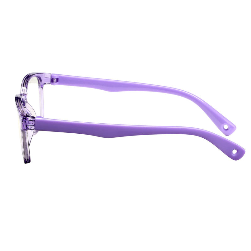  [AUSTRALIA] - Braylenz Kids Computer Blue Light Blocking Glasses Boys Girls Clear Lens Unbreakable Frame Age 3-10(Clear Purple) Clear Purple