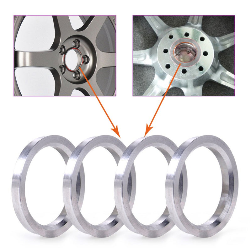 ZHTEAP 4pc Wheel Hub Centric Rings 56.1 to 73.1 OD=73.1mm ID=56.1mm - Aluminium Alloy Wheel Hubrings for Most Honda Subaru Mini - LeoForward Australia