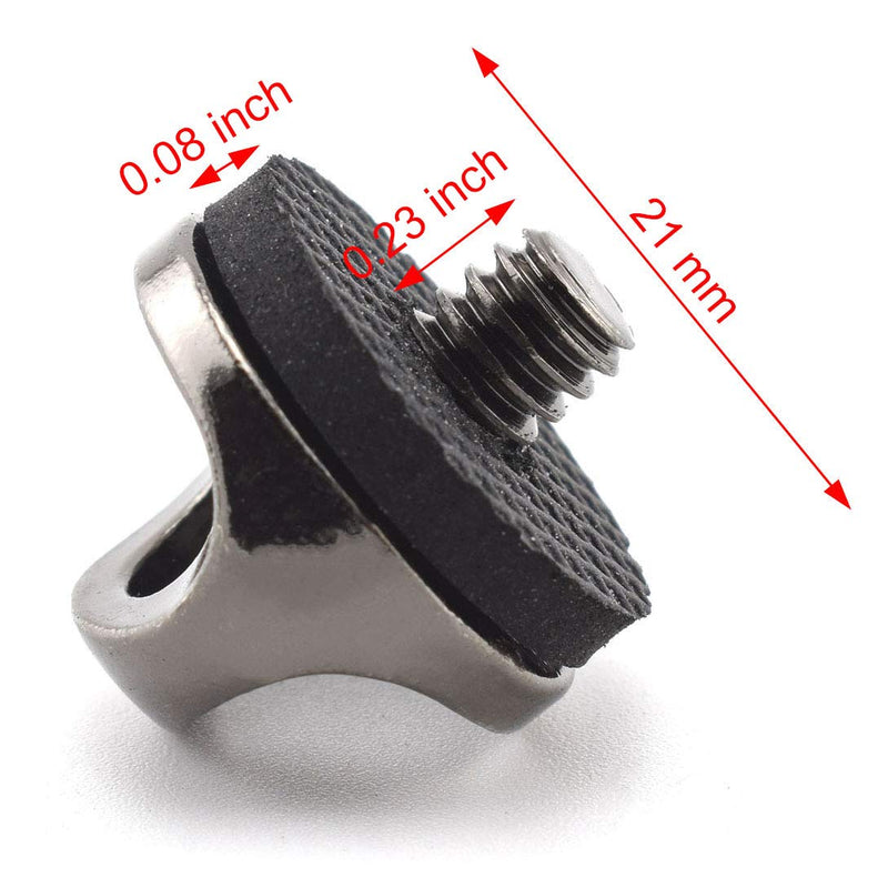  [AUSTRALIA] - 1/4" Camera Neck Strap Screw Holder, SDTC Tech 2 Pack 1/4-20 Thread Camera Screws with Rubber Washer for Quick Install/Release Wrist Strap Sling