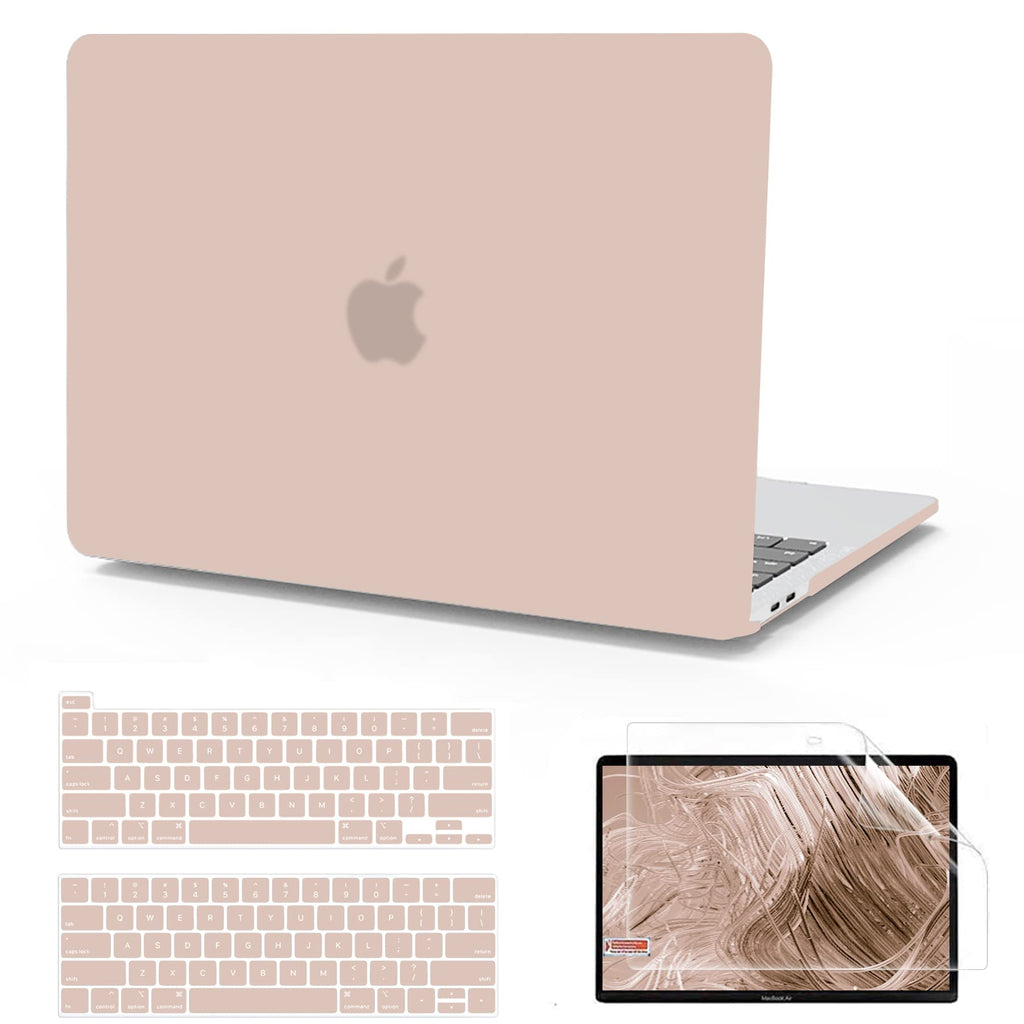  [AUSTRALIA] - Anban Compatible with MacBook Pro 13 inch Case M2 2023 2022, 2021 2020 2019 2018 2017 2016 A2338 M1 A2251 A2289 A2159 A1989 A1708 A1706,Plastic Hard Shell Case +Keyboard Cover +Screen Protector, Camel