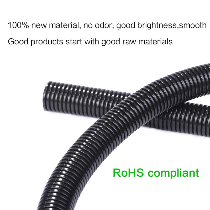  [AUSTRALIA] - Alex Tech 25ft – 3/4 inch Split Wire Loom Tubing Wire Conduit – Black 3/4"-25ft