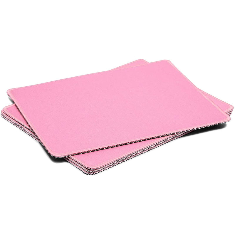 Pink Mouse Pad with Stitched Edges (11 x 8.7 Inches, 4 Pack) - LeoForward Australia