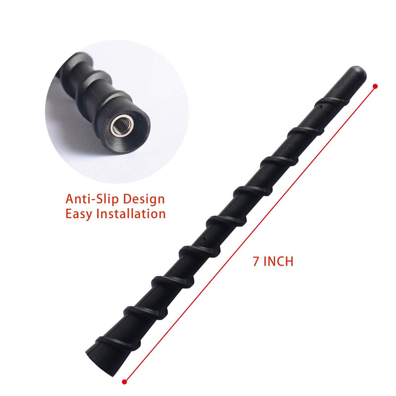  [AUSTRALIA] - Jamscar Short Antenna Compatible for Jeep Wrangler JK JL JKU JLU Rubicon Willys Sport Sahara Gladiator 2007-2023 | Truck Antenna Accessories Replacement | Upgrade Screw for Optimized Radio Reception