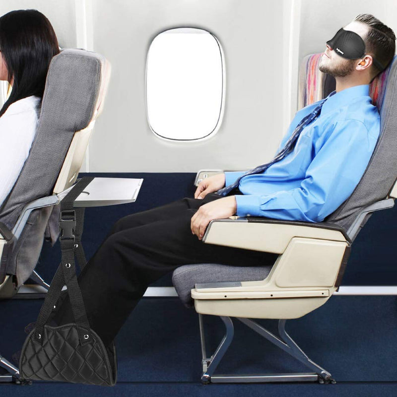 Airplane Footrest (Memory Foam) - Airplane Travel Accessories - Portable Travel Foot Hammock for Flight Bus Train Office Home - Reduce Swelling and Soreness by Angemay - LeoForward Australia