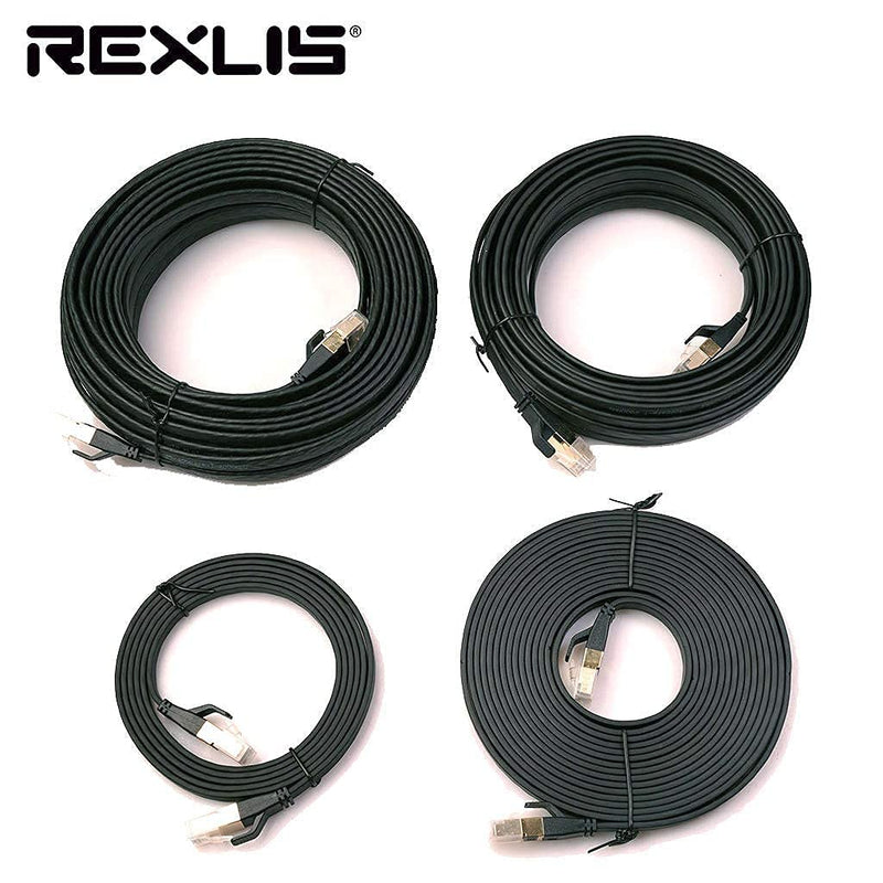 [AUSTRALIA] - REXUS Flat Cat 8 Ethernet Network Cable 6 FT, High Speed 40Gbps 2000Mhz SFTP LAN Wires Internet Patch Cable with RJ45 Gold Plated Connector for Server,Router,Modem,PC,Switch(C8F18) Cat8 - 6 FT