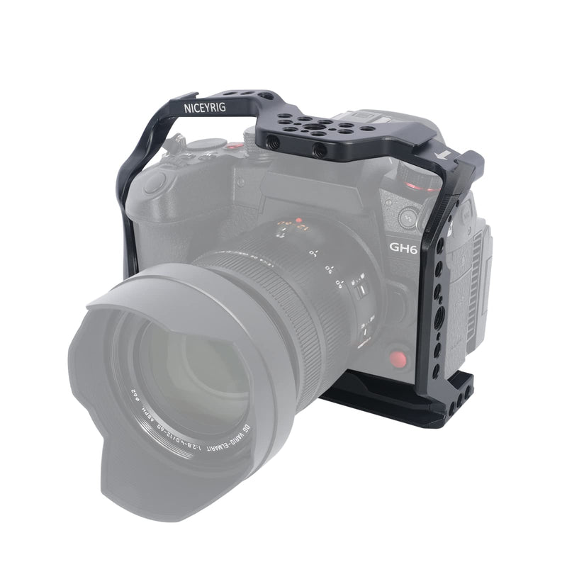  [AUSTRALIA] - NICEYRIG Streamline Camera Cage for Panasonic Lumix GH6 with Handle Handgrip - 518