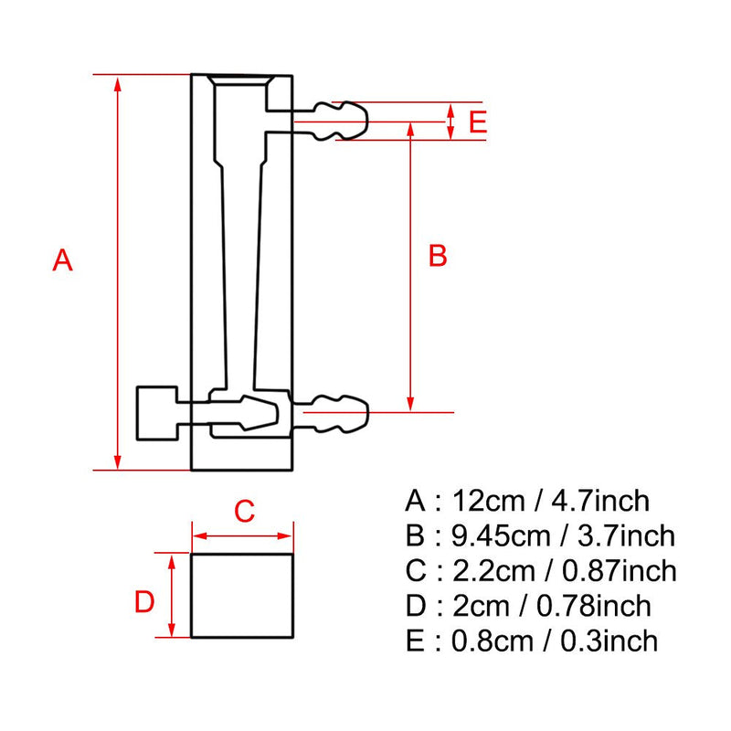  [AUSTRALIA] - LZQ-7 acrylic oxygen gas flow meter with control valve to measure gas flow 1-10LPM