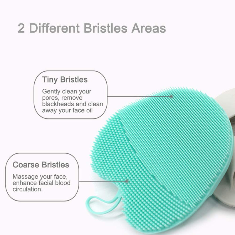 INNERNEED Soft Handheld Silicone Facial Cleansing Brush, Mild Anti-Slip Face Exfoliating and Massage Scrubber Pad, Gentle Exfoliating, Removing Blackhead, Massaging (Pack of 3) 3 mix color - LeoForward Australia