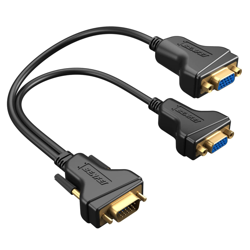  [AUSTRALIA] - VGA Splitter Cable, Benfei VGA Y Splitter for Screen Duplication 1ft