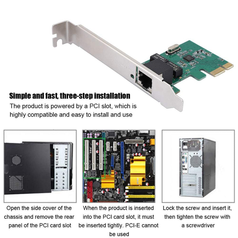  [AUSTRALIA] - PCI-E Network Card,PCI-E One-Port Desktop Realtek RTL8111E Network Card 10/100/1000Mbps Gigabit Ethernet,Gigabit PCI Express Ethernet Network Interface Card