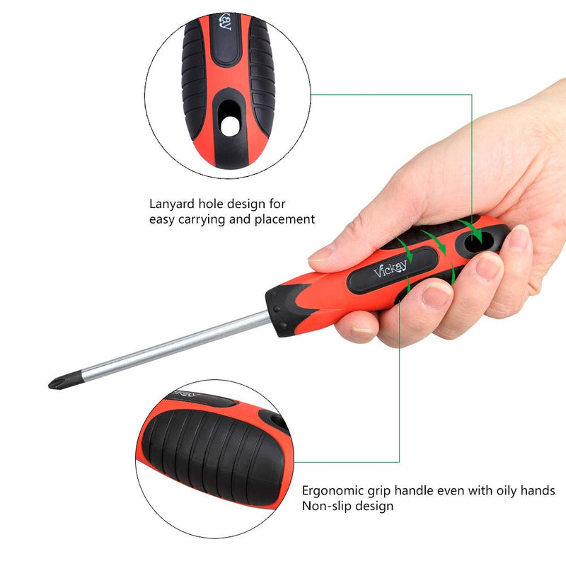  [AUSTRALIA] - Magnetic Screwdriver Set,5 Pieces Slotted and Phillips Screwdriver with Ergonomic Comfortable Non-skid Handle,Permanent Magnetic Tips,Rust Resistant Heavy Duty Craftsman Toolkit For Wet, Oily Hand