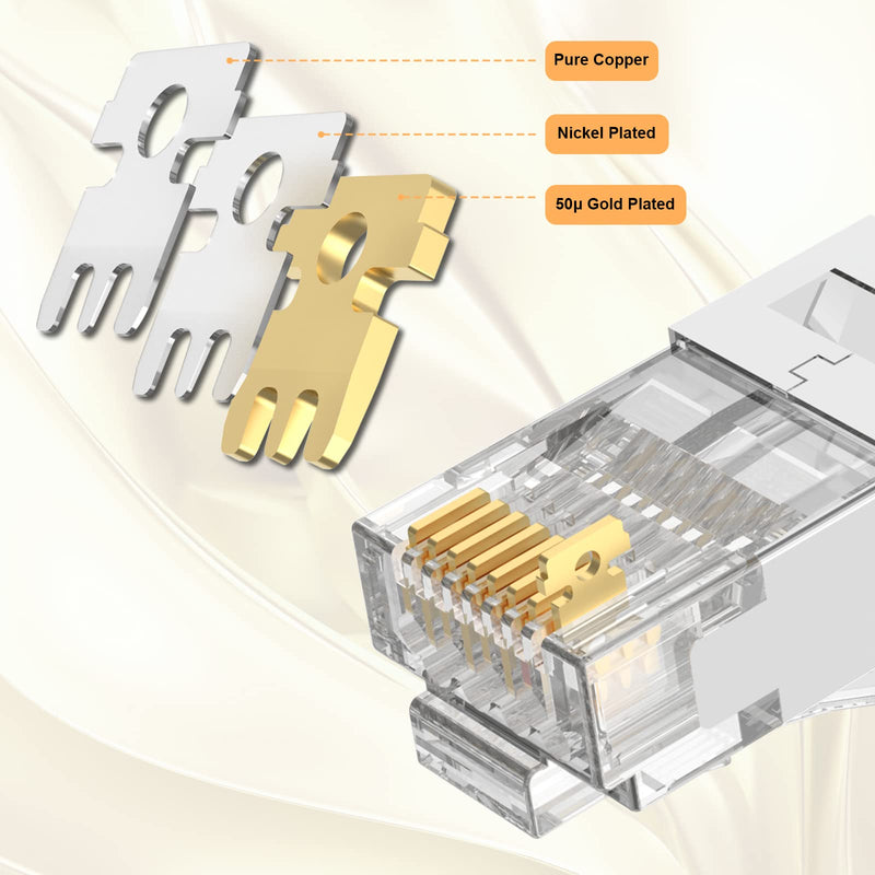  [AUSTRALIA] - VCE (Gen 1) Cat6A/Cat7 Shielded RJ45 Connector Nickel Plated Modular Plug for Cat6A/Cat7 Cable Solid and Stranded Ethernet Wire - 50u Gold-Plated 25 PCS Blue