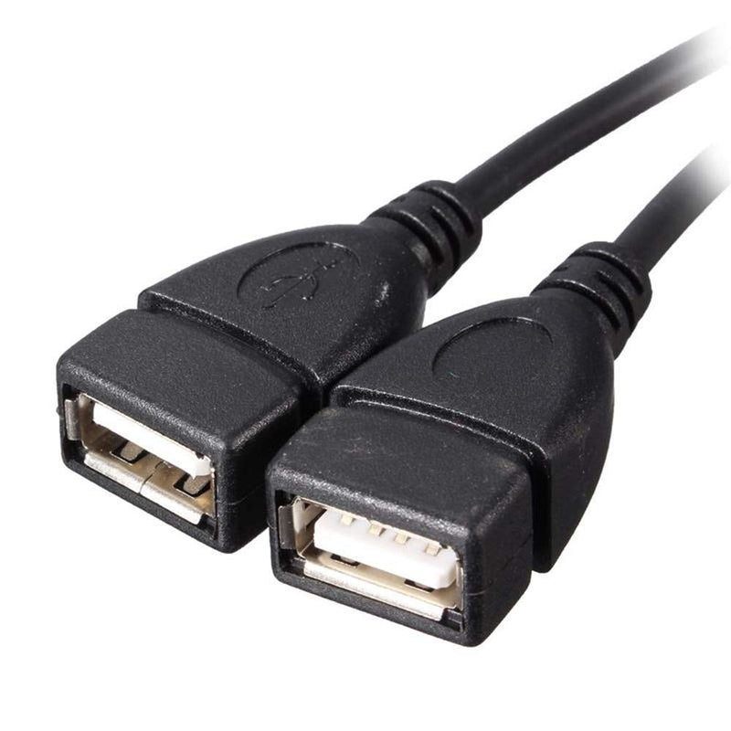  [AUSTRALIA] - USB Splitter,USB Charger Cable,USB A 2.0 Male to Dual USB Female Jack Y Splitter Charging Cable for Laptop/Car/Data Transmission/Charging Etc. (2 Pack)