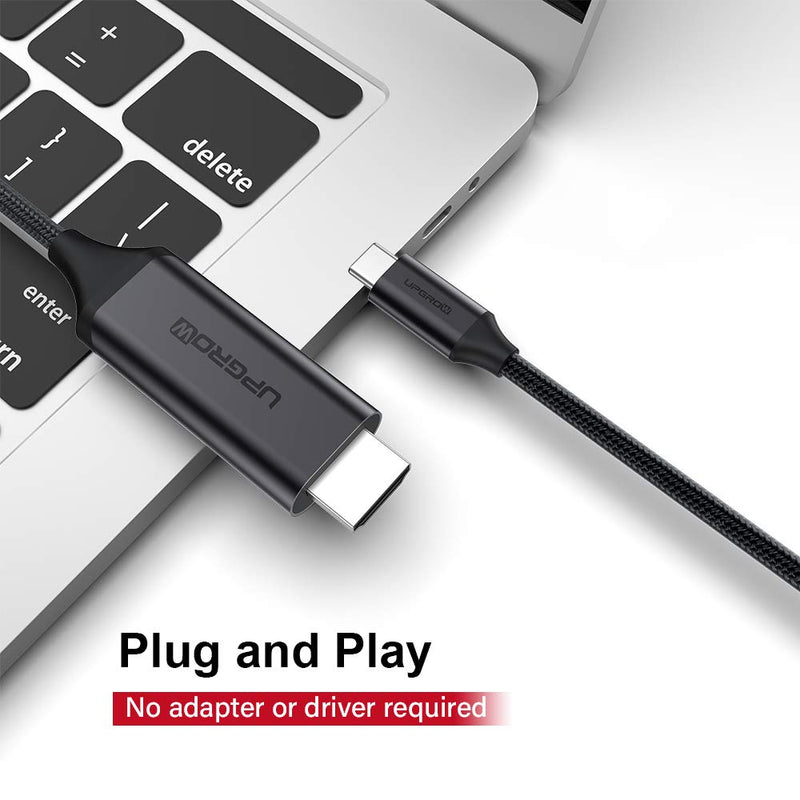  [AUSTRALIA] - Upgrow USB C to HDMI Cable 6FT 4K@60Hz USB Type C to HDMI Cable for MacBook Pro MacBook Air iPad Pro iMac ChromeBook Pixel (UPGROWCMHM6)