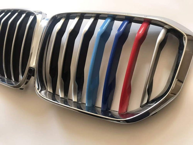 [AUSTRALIA] - iJDMTOY Exact Fit///M-Colored Grille Insert Decoration Trims Compatible With 2019-up BMW G05 X5 with Night Vision Camera & 7 Beam Kidney Grill 2019-up G05 X5 with Nigh Vision Camera Option