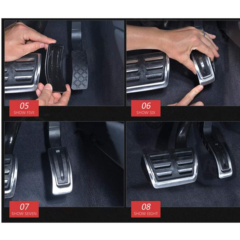  [AUSTRALIA] - LIUYE Gas Brake Pedal Cover Fit for Audi A4 A5 A6 A7 A8 Q5 Q7 (Automatic Transmission)