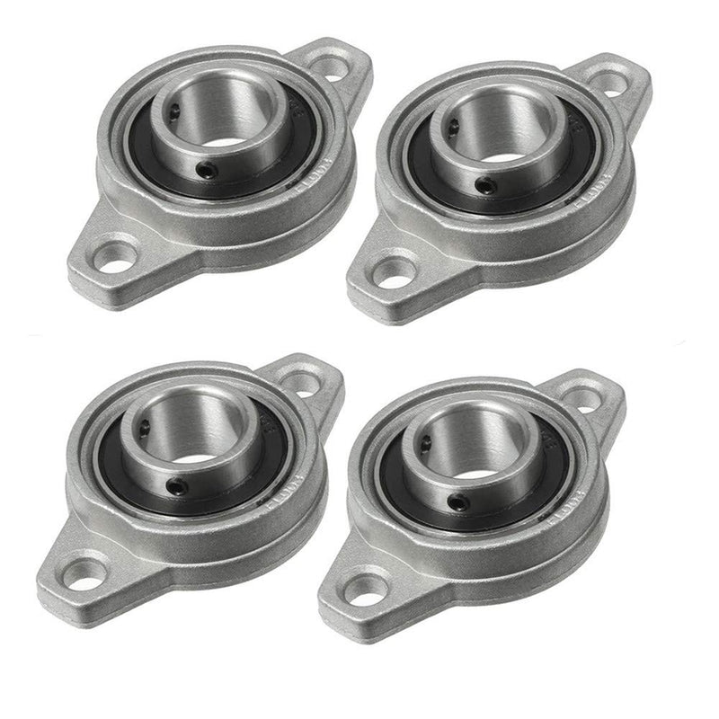  [AUSTRALIA] - Xnrtop KFL003 17mm Zinc Alloy Self Aligning Pillow Block Flange Bearing, Zinc Pack of 4