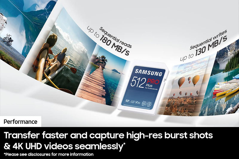  [AUSTRALIA] - SAMSUNG PRO Plus Full Size 64GB SDXC Memory Card, Up to 180 MB/s, Full HD & 4K UHD, UHS-I, C10, U3, V30 for DSLR, Mirrorless Cameras, PCs, MB-SD64S/AM, 2023 New Full Size SD PRO Plus Read/Write 180/130MB/s