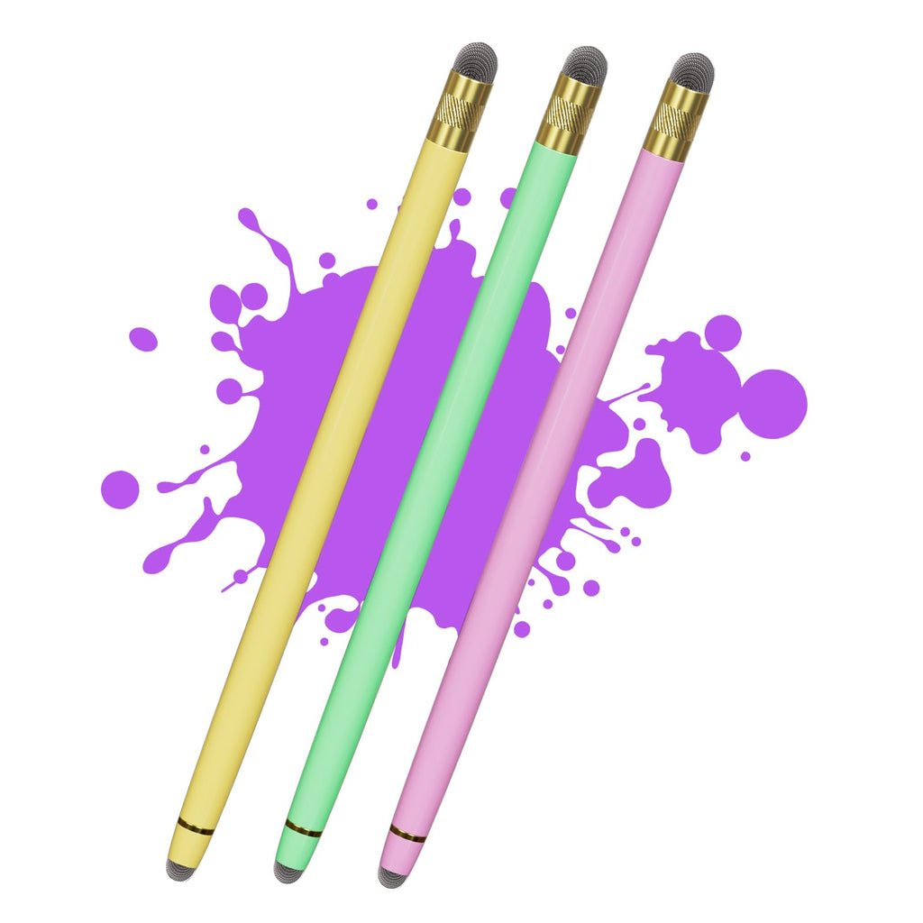  [AUSTRALIA] - Stylus Pens for Touch Screens - 3PCS Stylus Pen for iPhone/iPad/Tablet Android/Microsoft Surface, Compatible with All Touch Screens (Macaron Pink/Yellow/Green) A -Macaron Pink/Yellow/Green